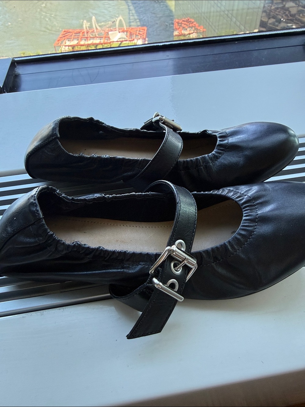 Schutz Ballet Flats with Buckle - Picture 2 of 3